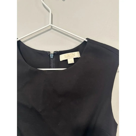 Anthropologie Erin Fetherston Dress Black Blue Mini Metallic Hepburn Small 1424 - Picture 5 of 13